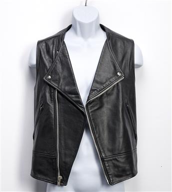 TOM OF FINLAND (after) Sleeveless Black Leather Motorcycle Vest